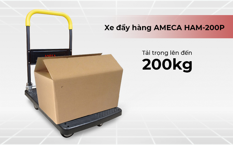Xe đẩy sàn nhựa 4 bánh AMECA HAM-200P