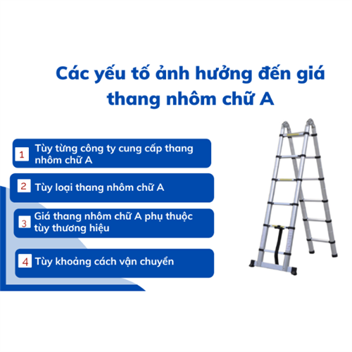 Báo giá thang nhôm chữ A hiện nay