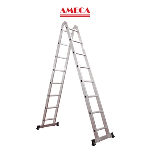 Thang nhôm gấp chữ A khóa tự động Ameca AMC-M307 chiều cao chữ A 2,02m
