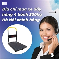 Địa chỉ mua xe đẩy hàng 4 bánh 300kg Hà Nội chính hãng