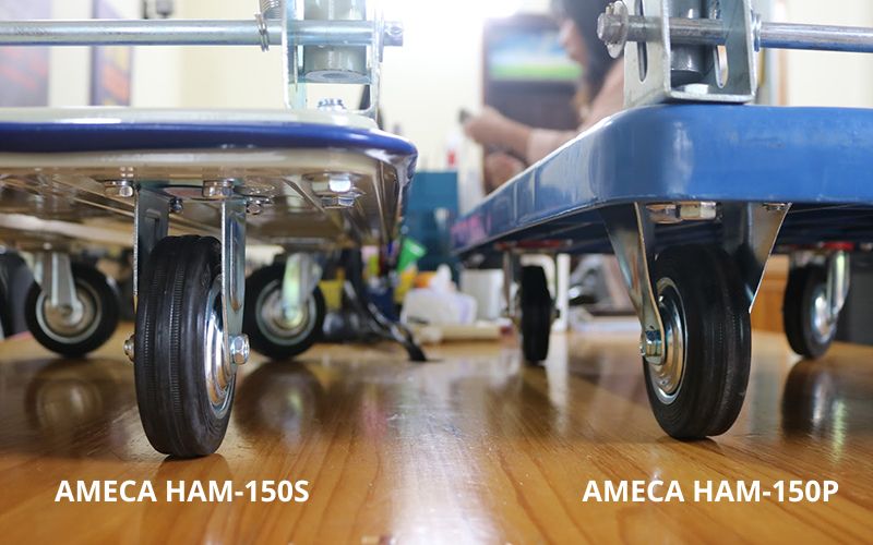 Bánh 2 mẫu xe đẩy Ameca có cùng kích thước