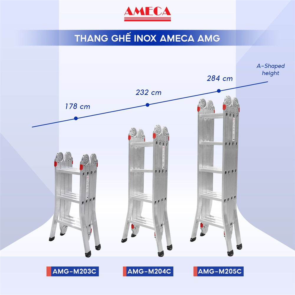 Thang nhôm đa năng Ameca AMC-M203C